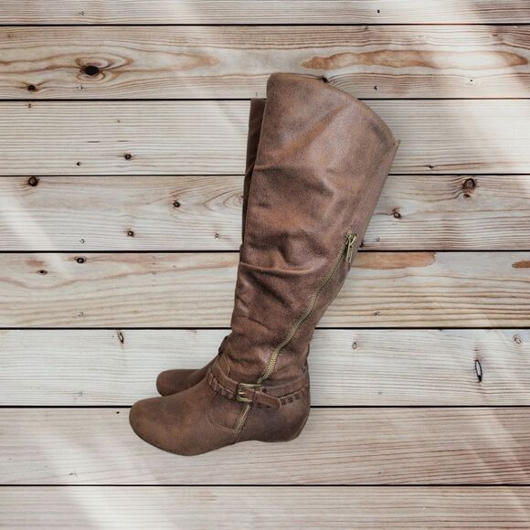 BareTraps Brown Knee Length Boots - Picture 2 of 4